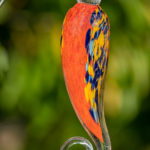 rote - gemusterte Glasfigur in Form eines Spitzpaprika von Joska Glaskunst in Bodenmais