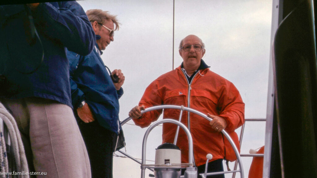 Hans-Freimut beim Schlechtwettersegeln