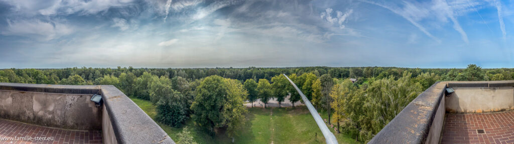 Blick über die Umgebung vom Bismarckturm in Burg im Spreewald